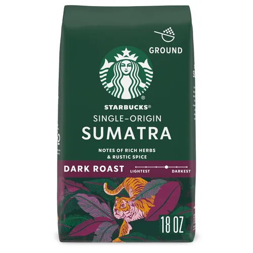 Vista 23 de Starbucks Café de tierra asado oscuro asado francés, bolsa de 28 onzas Café molido 100% arábigo; tostado francés tostado oscuro; 1 bolsa, 28 onzas