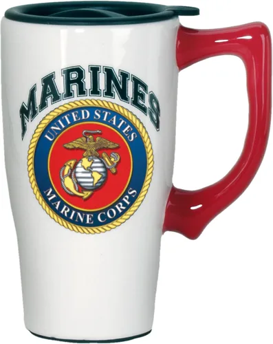 Vista 3 de Spoontiques - Tazas de viaje de cerámica - Taza de la Fuerza Aérea - Bebidas calientes o frías - Regalo para los amantes del café