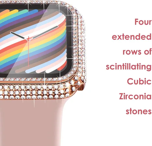Vista 26 de Surace Bling - Carcasa con protector de pantalla para Apple Watch Series 3, 2, 1 de 1.496 pulgadas