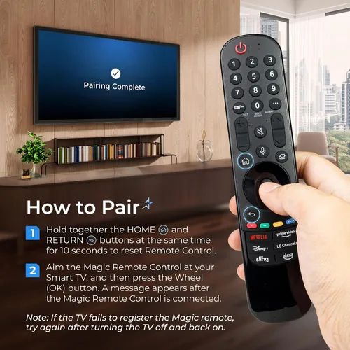 Vista 6 de BlueStars Control remoto por voz Magic para reemplazo de control de TV LG