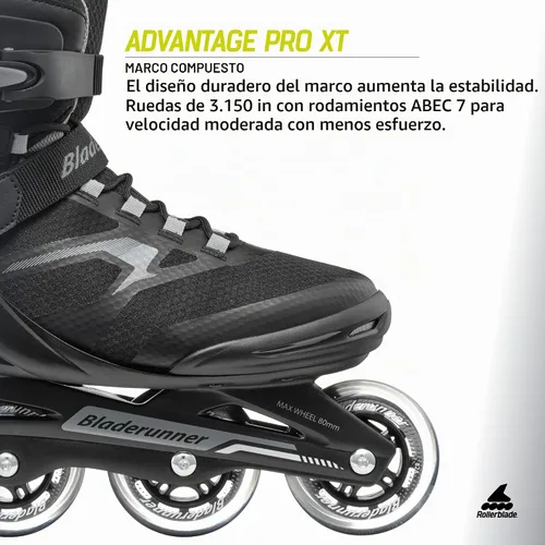 Vista 5 de Rollerblade Men's Advantage Pro XT Black/Silver Skates