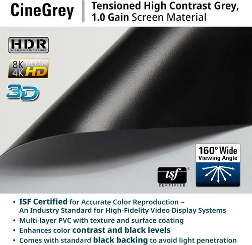 Vista 8 de Elite Screens - Serie Aeon Material CineGrey Blanco