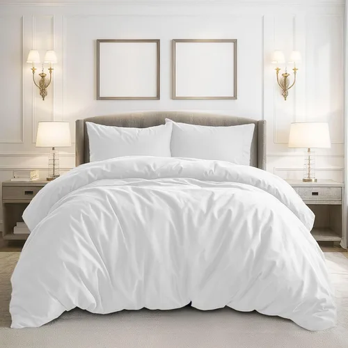 Vista 9 de Pure Bedding - Funda de edredón tamaño Individual/Individual XL - Juego de ropa de cama extra suave de 2 piezas, incluye 1 funda de edredón de 68 x