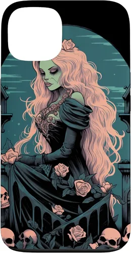 Vista 7 de Funda para iPhone 16 Gothic Girl Pastel Goth Wiccan Pagan Anime Nu Goth Grunge