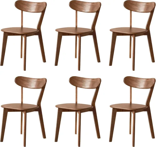 Vista 11 de Sillas de comedor 100% de madera maciza de roble - Sillas de cocina, silla de estudio de diseño moderno clásico para una vida elevada (Negro-1)
