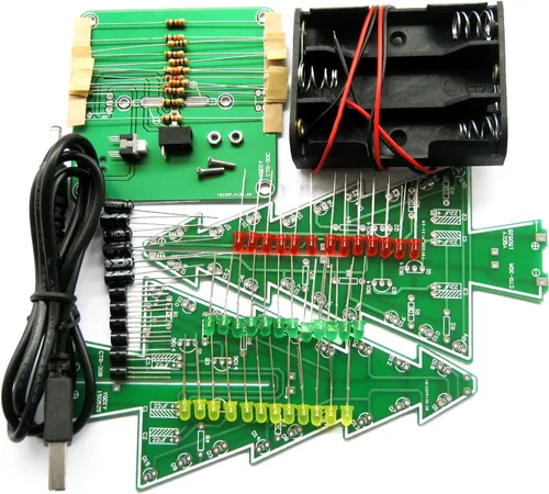 Vista 3 de Gikfun 3D USB árboles de Navidad 3 colores LED DIY Kit Flash LED Circuito EK1719