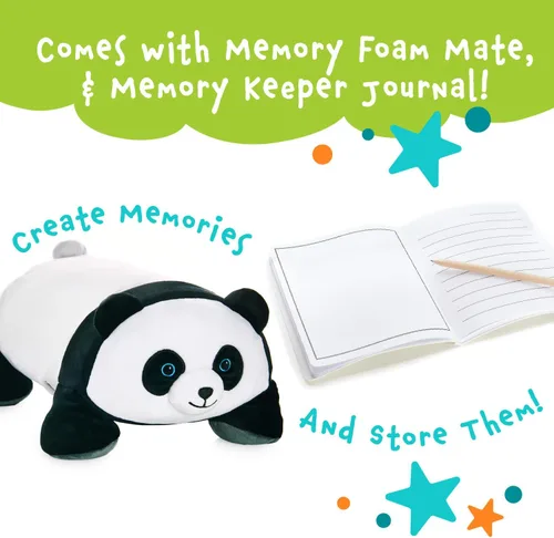 Vista 3 de MEMORY MATES Booski the Panda - Almohada de espuma viscoelástica de 15 pulgadas