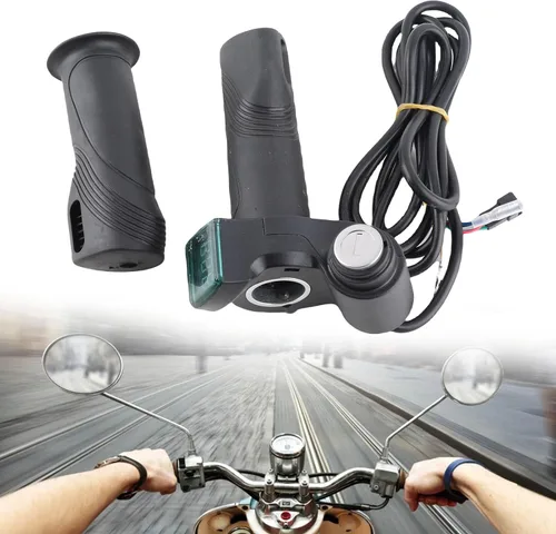 Vista 4 de E 48V Gas, agarre eléctrico del acelerador, control de velocidad, agarre del acelerador, 48 V, 36 V, 24 V, 6 V, empuñaduras de manillar para scooter