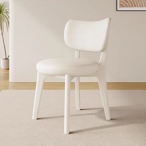 Vista 12 de Juego de sillas de comedor de madera de 1/2/4, sillas de cocina con respaldo curvo, silla de vestíbulo, silla de comedor tapizada, silla de comedor