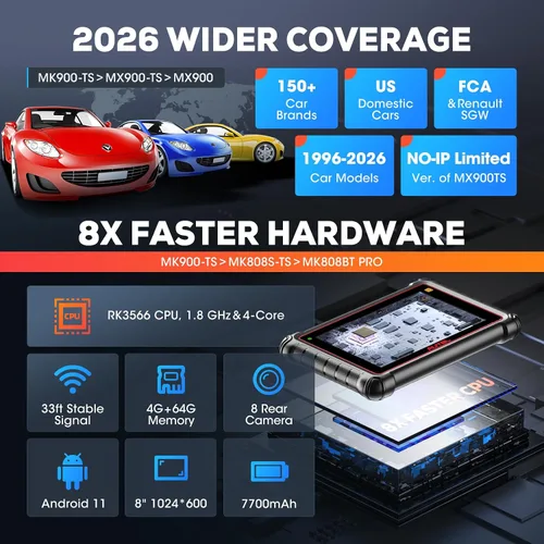 Vista 8 de Autel - MK808 Herramienta de diagnóstico automotriz