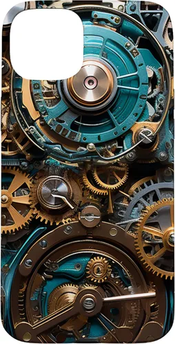 Vista 9 de Mechanical Steampunk Gears Internal Cogwork Mechanism Case for iPhone 17