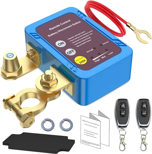 Vista 9 de Aislador inteligente de doble batería, 12 V/24 V, relé sensible al voltaje universal de 250 amperios - VSR para automóvil, RV, ATV, UTV, cámper