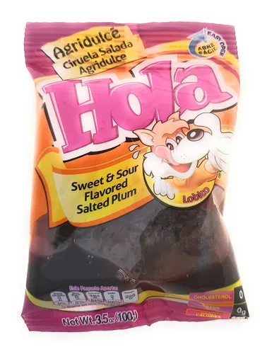 Vista 6 de Salado Agriculce - Saladulces HOLA Lobito - Ciruelas saladas con sabor agridulce - 3.5 oz - 3