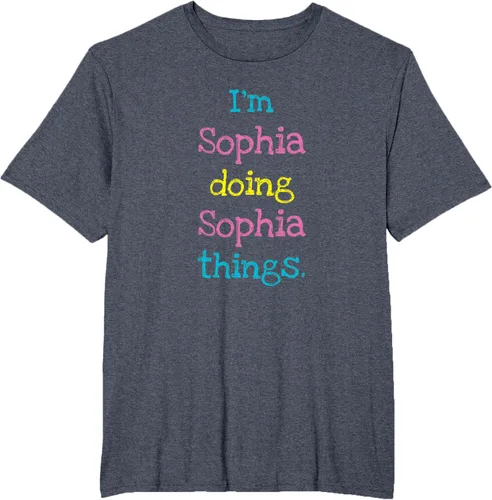 Vista 90 de Sophia - Camiseta con texto personalizado para niñas