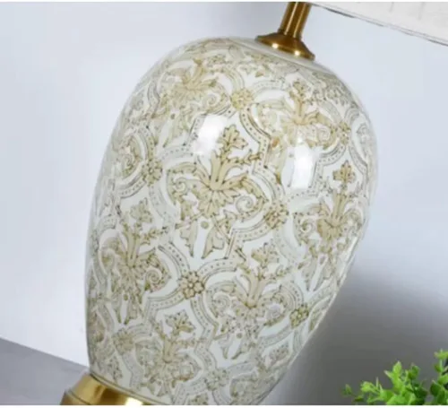 Vista 4 de Lamp for Desk Retro Ceramic Table Lamp Villa Living Room Large Side Table Corner Lamp Study Bedroom Bedside Lamp Desk Lamps for Home Office(Push