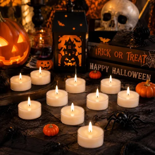 Vista 9 de Velas perfumadas hechas a mano, 12 velas redondas de velas de té de cera de abejas naturales, velas sin humo, para spa, decoración del hogar