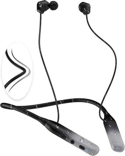 Vista 8 de JL&MI Neckband - Auriculares Bluetooth con batería extra de 1000 horas, con cancelación de ruido, 80 horas de reproducción, auriculares para correr