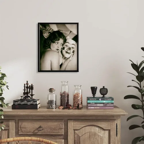 Vista 5 de Clara Bow - Póster con impresión vintage, foto retro de la película de Hollywood de los años 20, arte de pared de payaso, cosas raras retro