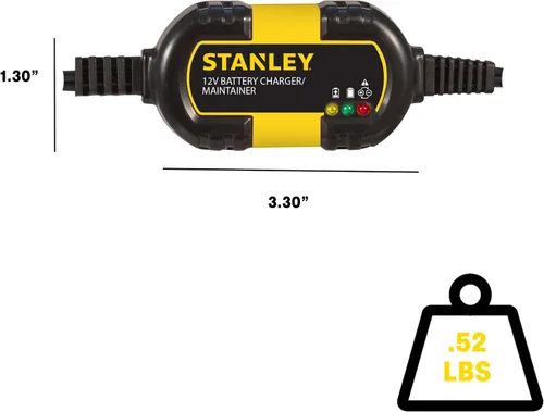 Vista 2 de STANLEY BM1S - Cargador de batería de 1 Amp para vehículos Mantiene las baterías de 12 V cargadas