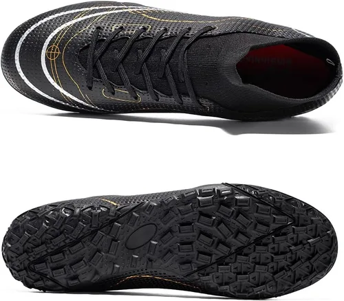 Vista 3 de Botas de fútbol para hombre, zapatos de fútbol profesionales de alta calidad, para interiores y exteriores, cómodos tenis atléticos