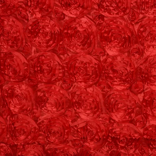 Vista 2 de Tableclothsfactory Mantel rectangular con patrón de rosetas/rosas 90x156 - Mantel rojo