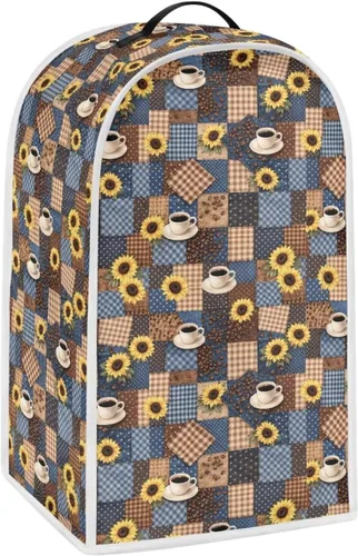 Vista 19 de Cubierta antipolvo para licuadora con estampado de girasol, funda para batidora de pie o cafetera, poliéster antihuellas dactilares, a prueba