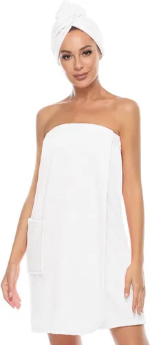 Vista 8 de Orrpally Bata de Envoltura de Ducha para Mujer, Toalla de Envoltura de Baño, Bata de Spa, Envoltura Corporal Ajustable