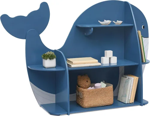 Vista 9 de Delta Children - Estantería Whale, certificación Greenguard Gold, color azul