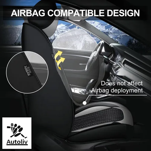 Vista 3 de TTX LIGHTING Fundas para Asientos de Coche Juego Completo Compatible con Nissan Frontier 2007-2024 2025 Protector de Asiento de Cuero Impermeable