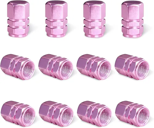 Vista 20 de Ziciner 8 PCS Tapas de Vástago de Válvula de Neumático de Coche, Cubiertas de Válvula de Rueda de Aleación de Aluminio con Anillo O de Goma, Juego