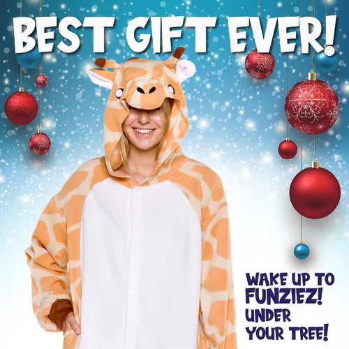 Vista 2 de Adult Onesie Halloween Costume - Animal and Sea Creature - Plush One Piece Cosplay Suit for Adults, Women and Men FUNZIEZ!