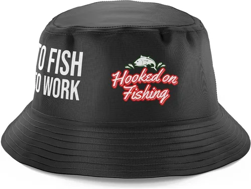 Vista 2 de Regalos de pesca para hombres, WTF Wheres The Fish, divertido sombrero de pesca, sombrero de pescador, sombrero de sol para pesca
