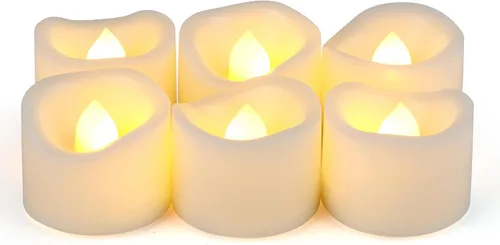 Vista 8 de CANDLE IDEA 3 piezas de velas de pilar de cera real operadas por batería con encantadores calcomanías de ciervo, alce y oso, velas LED sin llama