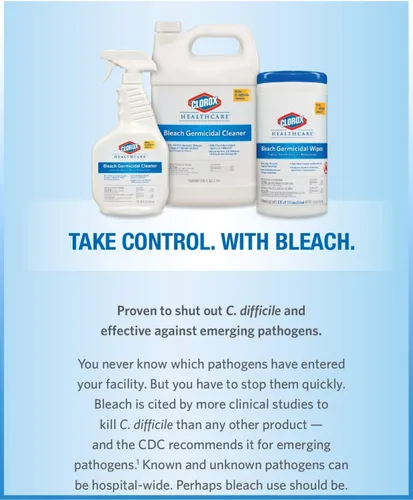 Vista 9 de Clorox Pro Healthcare - Toallitas germicidas de lejía, limpieza sanitaria y limpieza industrial, toallitas Clorox Wipes, 50 toallitas envueltas