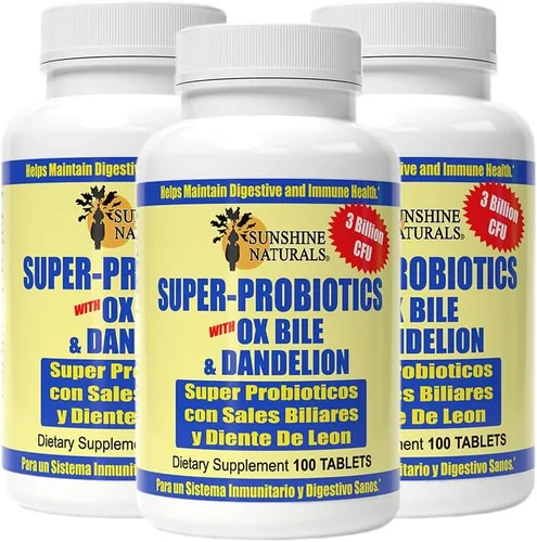 Vista 8 de Sunshine Naturals Suplemento Super Probióticos. Mejora la Digestión. 100 Cápsulas