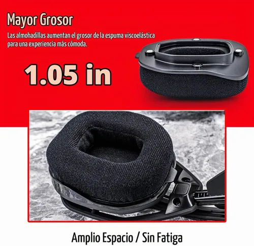 Vista 4 de Diadema con almohadillas compatibles con auriculares Astro A40 TR (terciopelo)
