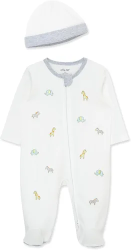 Vista 12 de Little Me Pijamas con Pies de Algodón Ropa de Dormir para Bebés Niños y Niñas Enterizo con Pies Verde