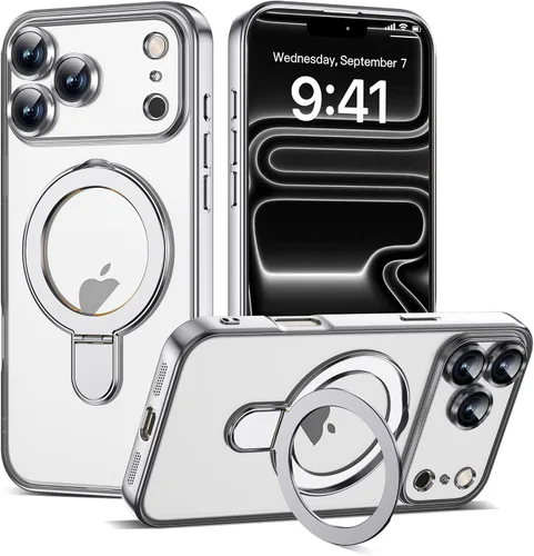 Vista 154 de Funda compatible con iPhone 12 con soporte de anillo magnético invisible [compatible con Mag-Safe] [Protector completo de lente de cámara] Funda