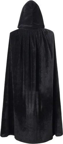 Vista 3 de OurLore Capa de terciopelo con capucha unisex para niños, disfraz de Halloween y Navidad