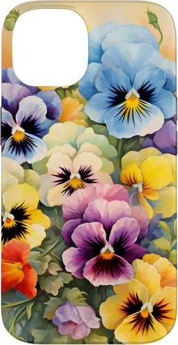 Vista 4 de Southern Boho Chic Happy Pansy Floral Garden Bouquet Case for iPhone 17