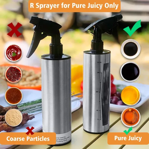 Vista 7 de Botella de spray para barbacoa e inyector de marinada para ahumado, botella pulverizadora de grado alimenticio 3 en 1 mejorada para ahumador