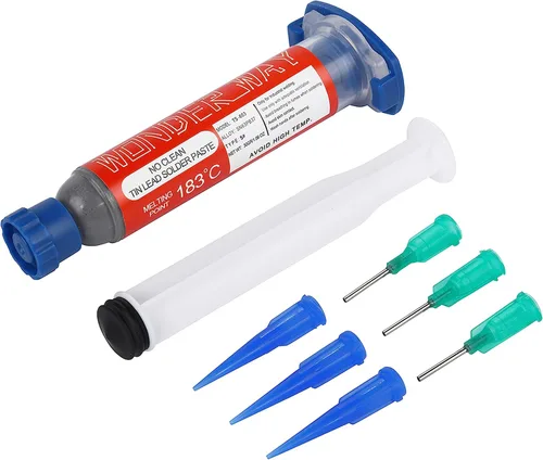 Vista 8 de Wonderway Sn63/Pb37 T4 Tin Lead Solder Pasta No Clean, 361.4 °F Punto de fusión (0.71 oz)