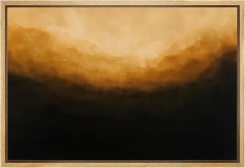 Vista 40 de SIGNLEADER Lienzo enmarcado para pared, pinos resistentes en acantilado, árbol de montaña en tono sepia, ilustración de paisaje, arte moderno