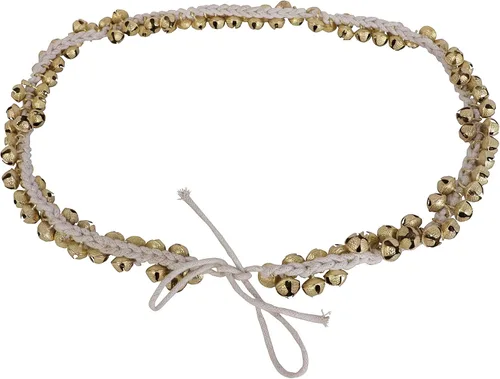 Vista 7 de Kathak Ghungroo - Par de 16 campanas grandes atadas con cordón de algodón para tobillera, instrumento musical de la India, accesorios de baile