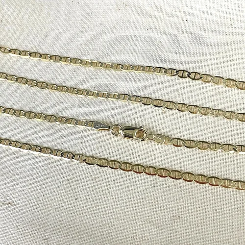 Vista 4 de Ioka - Collar de cadena de oro macizo real de 14 quilates de 0.098 in con cierre de langosta