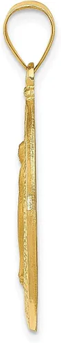 Vista 2 de Collar con dije ovalado de oro amarillo de 14 quilates joyería fina religiosa para mujer regalos para ella