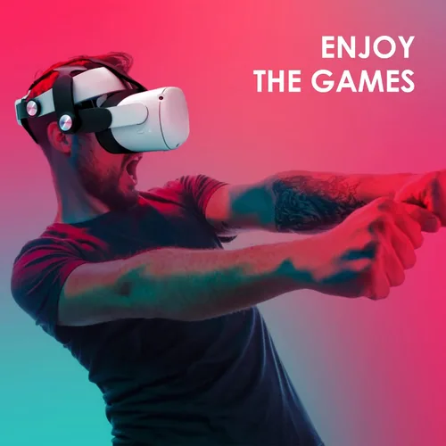 Vista 7 de for Oculus Quest 2 Elite Head Strap, VR Game Headstrap, Comfortable Adjustable VR Headset Accessories Head Strap for Replacement