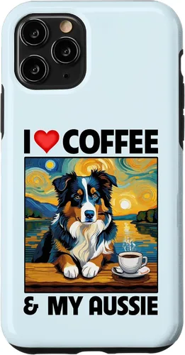 Vista 29 de Aussie Mom Dad Coffee Cup Australian Shepherd Dog Lovers Case for iPhone 17