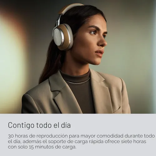 Vista 5 de Bowers & Wilkins Px8 Auriculares Supraaurales Inalámbricos Bluetooth con Cancelación de Ruido, Materiales Lujosos, Batería de 30 Horas, Carga Rápida