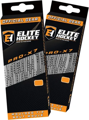 Vista 9 de Elite Hockey Pro X7 - Juego de 2 pares de cordones anchos de algodón para patinaje de hockey